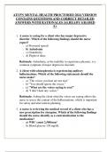 ATI PN MENTAL HEALTH PROCTORED 2024 VERSION CONTAINS QUESTIONS AND CORRECT DETAILED ANSWERS WITH RATIONALES |ALREADY GRADED A+