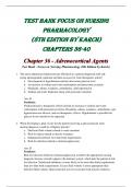 TEST BANK FOCUS ON NURSING PHARMACOLOGY (8TH EDITION BY KARCH) CHAPTERS 36-40