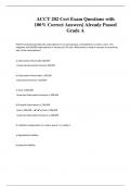 ACCT 202 Cert Exam Questions with 100% Correct Answers| Already Passed Grade A