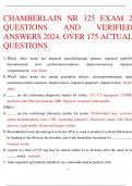 CHAMBERLAIN NR 325 EXAM 2 QUESTIONS AND VERIFIED ANSWERS 2024. OVER 175 ACTUAL QUESTIONS