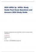 2024 APEA 3p / APEA- Study Guide Final Exam Questions and Answers 2024 Study Guide