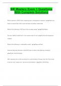 SIE Mastery Exam 1 Questions  With Complete Solutions