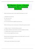 SIE Mastery Exam 3 Review  Questions With Complete  Solutions