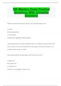 SIE Mastery Exam Practice Questions With Complete  Solutions