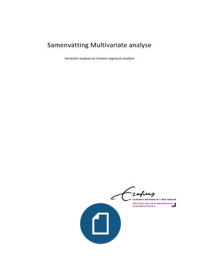 Samenvatting variantie-analyse en lineaire regressie analyse