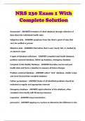 NRS 230 Exam 1 With Complete Solution