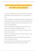 AFCT Arithmetic Reasoning Questions with 100% Correct Answers