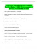 Biobeyond Unit 3 Birds and the Moths Reading Guide  100% Correct Answers  Verified  Latest 2024 Version