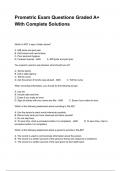 Prometric Exam Questions Graded A+ With Complete Solutions