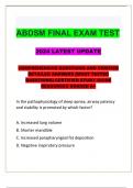 ABDSM FINAL EXAM TEST  2024 LATEST UPDATE  COMPREHENSIVE QUESTIONS AND VERIFIED DETAILED ANSWERS [MOST TESTED QUESTIONS] CERTIFIED STUDY GUIDE RESOURCES GRADED A+ 