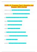 2024 HUBS 191 Progress Test 2 |Question and  Answer| 100% Correct 