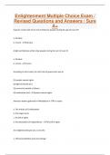 Enlightenment Multiple Choice Exam / Revised Questions and Answers / Sure A+