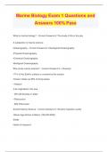 Marine Biology Exam 1 Questions and Answers 100% Pass