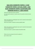 AQA GCSE CHEMISTRY PAPER 2 | GCSE  CHEMISTRY PAPER 2 ACTUAL EXAM | AQA  GCSE CHEMISTRY PAPER 2 QUESTIONS AND  ANSWERS RATED A | 2024 UPDATE