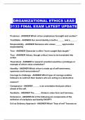 ORGANIZATIONAL ETHICS LEAD 3133 FINAL EXAM LATEST UPDATE