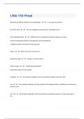 LRA 110|71 Final Exam Prep Questions And Answers