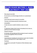 NCCER HVACR SECTION 3 ; BASIC ELECTRICITY TEST 2024