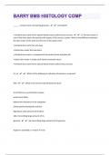 Barry BMS Histology COMP|292 PRACTICE EXAM QUESTIONS WITH SOLUTIONS|52 Pages