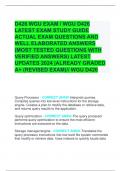 D426 WGU EXAM / WGU D426  LATEST EXAM STUDY GUIDE  ACTUAL EXAM QUESTIONS AND  WELL ELABORATED ANSWERS  (MOST TESTED QUESTIONS WITH  VERIFIED ANSWERS) LATEST  UPDATES 2024 |ALREADY GRADED  A+ (REVISED EXAM)// WGU D426