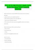 ASU: SCM 300 EXAM 3 Study Guide Exam Questions With Complete  Solutions