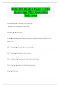 SCM 300 Davilla Exam 1 ASU Questions With Complete  Solutions