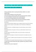 HESI CRITICAL CARE EXAM QUESTIONS WITH COMPLETE SOLUTIONS 2024/2025 GRADED A+