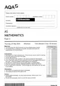 AQA AS LEVEL MATHS 2024 PAPER 2 QP AND MARKSCHEME [VERIFIED]