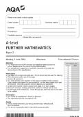 AQA A LEVEL FURTHER MATHS 2024 PAPER 2 QP AND MARKSCHEME [VERIFIED]