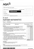 AQA A LEVEL FURTHER MATHS 2024 PAPER 3 MECHANICS QP AND MARKSCHEME [ VERIFIED]