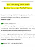 ATI Med-Surg Final Exam Questions and Answers (Verified Answers)