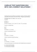 CARN-AP TEST QUESTIONS 2024 WITH 100% CORRECT SOLUTIONS!!