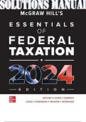 McGraw-Hill's Essentials of Federal Taxation 2024 Edition 15th Edition by Spilker, Ayers and Robinson SOLUTIONS MANUAL 