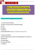 NR507 Final  Exam Study Guide 2024 / NR 507 Week 5 - 8 Advanced Pathophysiology Questions and Answers (2024 / 2025) (Verified Answers)- Chamberlain