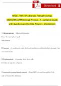 NR 507 Midterm Exam Review Weeks 1 - 4 / NR 507 Advanced Pathophysiology Complete Guide Questions and Answers (2024 / 2025) (Verified Answers)- Chamberlain