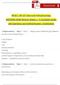 NR 507 Midterm Exam Review Weeks 1 - 4 / NR 507 Advanced Pathophysiology Complete Guide Questions and Answers (2024 / 2025) (Verified Answers)- Chamberlain