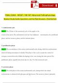 NR507 Final Exam Study Guide 2024 / NR 507 Week 8 Advanced Pathophysiology Questions and Answers (2024 / 2025) (Verified Answers)- Chamberlain