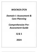 (WOCNCB) CFCN Domain I - III Comprehensive Pre - Assessment Guide Q & S 2024