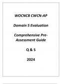 (WOCNCB) CWCN-AP Domain 5 Evaluation Comprehensive Pre - Assessment Guide Q & S 2024