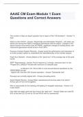 AAAE CM Exam Module 1 Exam Questions and Correct Answers