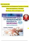 Test Bank For Leadership Roles and Management Functions in Nursing Theory and Application 11th Edition By Bessie L. Marquis, Carol Jorgensen Huston