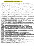 Water distribution practice exam #2 (D1-D2) 1. Which process converts ammonia to nitrite and nitrate?: Nitrification 2. What is the maximum advisable rate of chlorine gas removal from a 150- pound cylinder?: 40 pounds per day 3. What is a type of positive