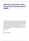 2024 ATLS / ATLS Test 1 Exam Version ATLS Final Real Exam A GRADE