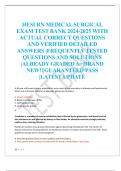 HESI RN MEDICAL SURGICAL  EXAM TEST BANK 2024-2025 WITH  ACTUAL CORRECT QUESTIONS  AND VERIFIED DETAILED  ANSWERS |FREQUENTLY TESTED  QUESTIONS AND SOLUTIONS  |ALREADY GRADED A+|BRAND  NEW!!|GUARANTEED PASS  |LATEST UPDATE