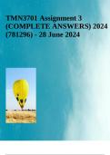 TMN3701 Assignment 3 (COMPLETE ANSWERS) 2024 (781296) - 28 June 2024