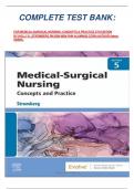 COMPLETE TEST BANK:  FOR MEDICAL-SURGICAL NURSING: CONCEPTS & PRACTICE 5TH EDITION BY HOLLY K. STROMBERG RN BSN MSN PHN ALUMNUS CCRN (AUTHOR) latest Update.