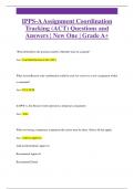 IPPS-A Assignment Coordination  Tracking (ACT) Questions and  Answers | New One | Grade A+