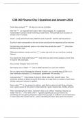 COB 300 Finance Chp 5 Questions and Answers 2024