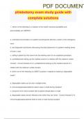 phlebotomy exam study guide with complete solutions