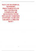 NGN ATI MATERNAL  NEWBORN  PROCTORED EXAM  2023 TESTBANK  COMPLETE 400  QUESTIONS WITH  DETAILED VERIFIED  ANSWERS /ALREADY  GRADED A+/BRAND  NEW!!