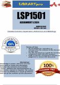 LSP1501 Assignment 5 (COMPLETE ANSWERS) 2024 (184457) - DUE 3 July 2024